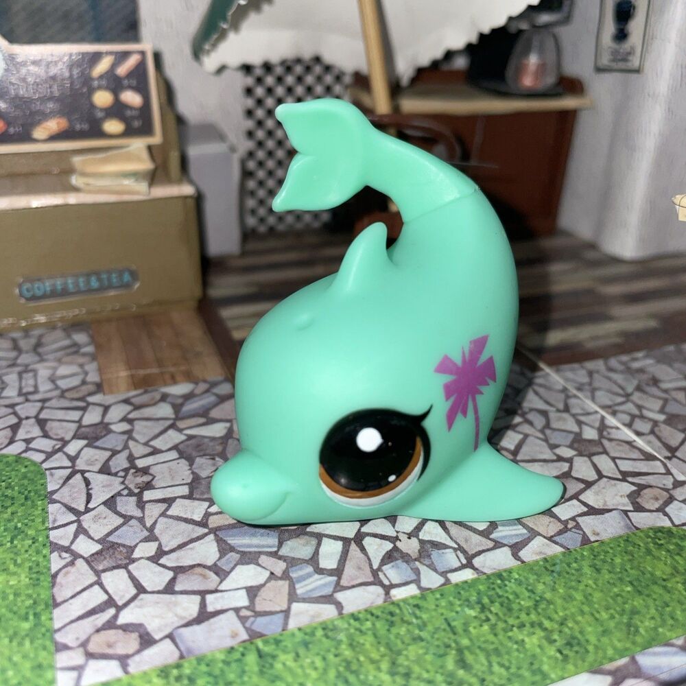 Littlest Pet Shop LPS Authentic Dolphin Blind Bag #3556 Palm Tree